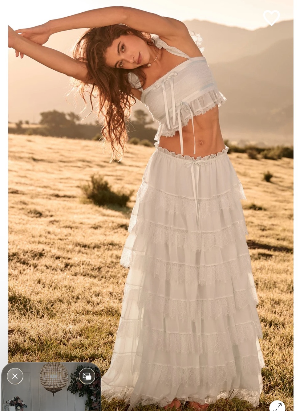 Altar'd State Radena sky blue skirt - Picture 1 of 6